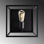 Opviq Kafes - 13750 Lámpara de Pared de Cuerpo Metálico Negro